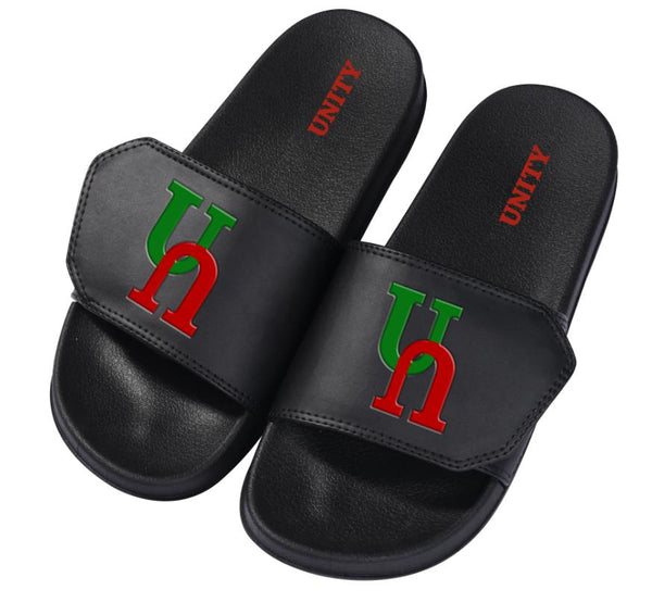 Black Velcro Unity Slides Full Color