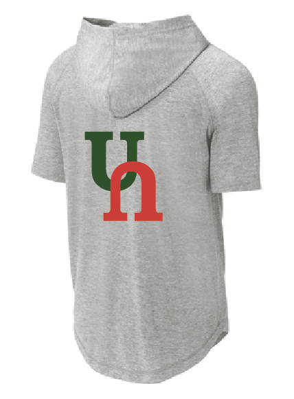 Light Weight Short Sleeve Hooded Tee Front and Back