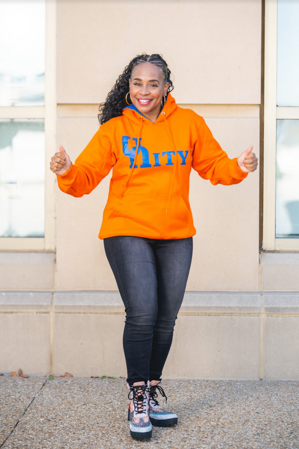 Ladies Orange Hoodie