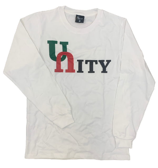 Ladies Long Sleeve Tee White with Full Color Logo